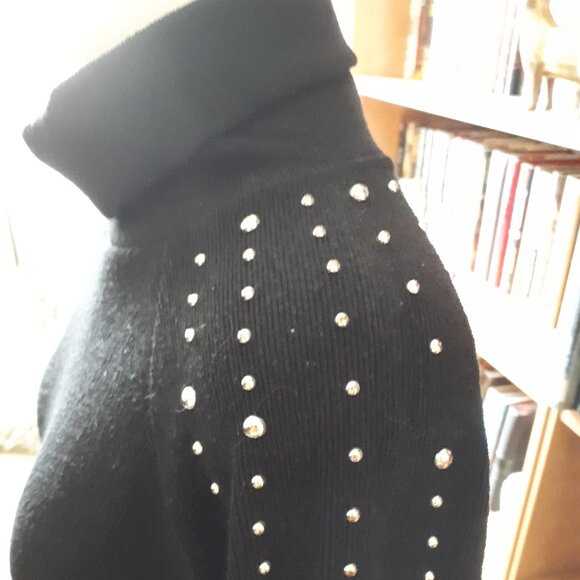 Zara Sweater - Black with silver studs - Size L - Picture 2 of 5